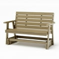 thumbnail image 3 of SimplyPoly Amish Made Signature Recycled Plastic Porch Glider, 4-Foot, Birchwood Wood Grain, 3 of 3
