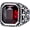 Red, variant on Men's Stainless Steel Vintage Personality Trendy Mysterious Symbol Pattern Carved Chunky Large Gemstone Signet Ring