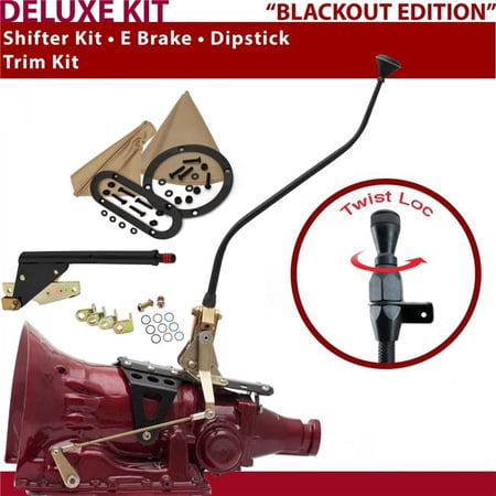 American Shifter 4L80E Shifter Kit Black 23 in. Swan E Brake Trim Kit Dipstick for DE82C