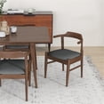 thumbnail image 7 of Dartmouth Dining Room & Kitchen Solid Wood Table and Gray Fabric Chairs for 6, 7 of 7