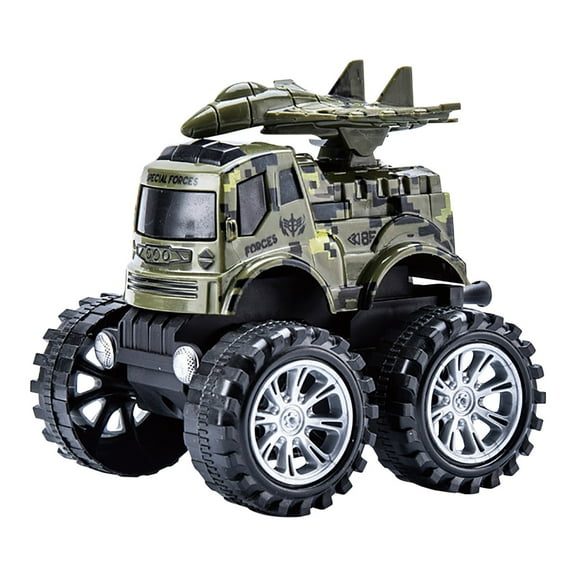 Gallickan Kids Monster Trucks for 3 4 5 6 7 Year Olds Boys, Friction Powered Truck Toys Vehicles, Push and Go Car Toys for Kids Christmas Birthday Party, D