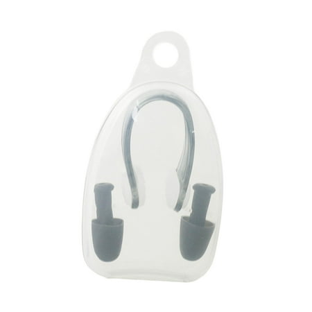 Nose Clip and Ear Swimming Swimming Nose Clip Ear Comfortable Silicone Durable Ear Nose Protector for Women Men Showering Surfing Black