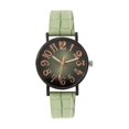 thumbnail image 4 of Reloj de pulsera analógico informal para mujer, elegante y sencillo con correa de piel sintética, a la moda Verde, 4 of 9