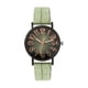 thumbnail image 4 of Reloj de pulsera para mujer, elegante, con correa de piel sintética, números arábigos sencillos, analógico, informal. Verde, 4 of 9