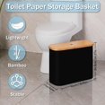 thumbnail image 7 of Toilet Paper Storage, Toilet Paper Basket with Lid, Bathroom Toilet Paper Storage Organizer, Free Standing Holder Up to 9 Mega Rolls, Black, 7 of 7