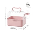 thumbnail image 4 of Portable Clear Hamster Cage with Carrying Handle, Deluxe Panoramic Habitat for Syrian Dwarf Hamsters Gerbils Mice, Ventilated Travel Carrier with Water Bottle, ABS Plastic Material, 4 of 6