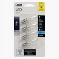 thumbnail image 4 of Feit Electric BP7C7/850/LED/4 0.6W 7W Equivalent 30 Lumen Candelabra Base LED C7 Night Light Bulb, 2.1"H x 0.9"D, 5000K (Daylight), 4 Piece, 4 of 4