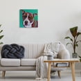 thumbnail image 2 of Stupell Industries Cute Dog Looking Portrait Bold Green Pop Style Background , 17 x 17, Design by Carolee Vitaletti, 2 of 5
