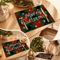 thumbnail image 6 of Rourlinge Christmas Plaid Placemats Heat Resistant Merry Christmas Printed Table Mats Washable Holiday Dining Room Table Decorations for Party Table Setting Supplies, 6 of 7