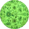 thumbnail image 1 of Ahgly Company Indoor Round Abstract Green Modern Area Rugs, 8' Round, 1 of 4