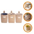 thumbnail image 2 of 3 bolsas de almacenamiento para colgar en la pared, cesta de almacenamiento de lino y algodón, cesta organizadora plegable para colgar en la pared., 2 of 6