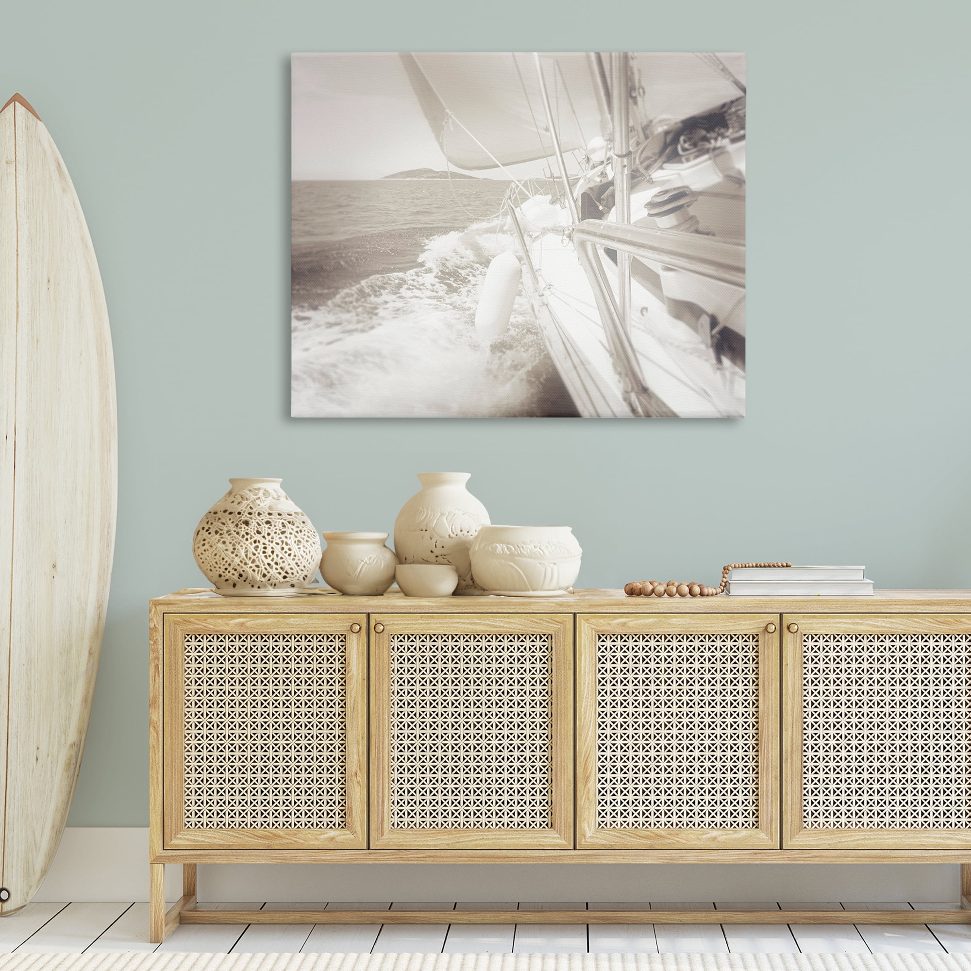 Stupell Industries Splashing Boat Bow Transportation Photography Wrapped Canvas Art Print Wall Art, 48 x 36