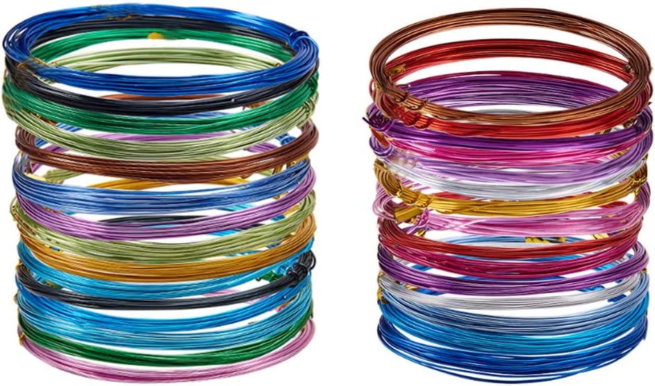 30 Rolls 490 Feet Colored Aluminum Wire Set 18 20 Gauge Bendable Metal