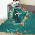 thumbnail image 6 of Fuzoiu Around The Planet Print Ultra-Soft Micro Fleece Blanket,All Seasons Flannel Throw, Lightweight Blanket for Bed, Sofa, Couch, Movie Night, Camping, and Travel-80"x60", 6 of 7