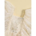 thumbnail image 4 of Franhais Baby Girls Romper Dress, Fly Sleeve Embroidery Flower Tulle Bodysuit Summer Clothes, 4 of 9
