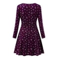 thumbnail image 3 of Ketyyh-chn99 Robes Femmes Fête Robe d'Été Extensible Combinaisons Manches à Volants Shorts Robe Courte Violet,P, 3 of 4