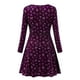 thumbnail image 5 of Vestido Retro Vestido Estampado Floral Vestido de Manga Larga Con Cuello en V Vestido de Mujer Con Cuello en V Manches Vestido de Manga Larga Mujer Retro Elegante Vestido de Fiesta Culb Odeerbi  ODB114730, 5 of 5