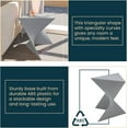 thumbnail image 4 of LeisureMod 15.75" Triangular Side Table, Stackable Plastic Accent End Table for Indoor & Outdoor Use, Weather-Resistant Modern Patio & Living Room Table, Set of 2, Grey, 4 of 8