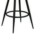 thumbnail image 3 of Armen Living Indoor Amador 30" Bar Height Barstool in a Black Powder Coated Finish and Vintage Gray Faux Leather, 3 of 6