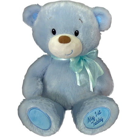 Blue Teddy Bear Rattle - Baby Cuddleups Blue Teddy Bear