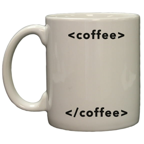 Coffee Start Coffee End Funny HTML Humor 11oz Coffee Mug