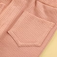thumbnail image 6 of FNNMNNR Toddler Baby Girls Leggings Rib Knit Bottom Pants with Pocket Fall Winter Warm Clothes Black 5-6 Years, 6 of 7