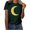 Green, variant on Penkiiy Happy Ramadan Tops Blouse for Women Women's Graphic Tees Moon Print Short Sleeve Round Neck T Shirts Tops M Black