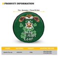 thumbnail image 5 of Yuyamidu Cow Tire Covers Green Leaf Spare Wheel Tire Cover Easy to Install Wheel Cover Protector Universal Fit for Trailer, RV, SUV, Truck, St. Patrick's Day Decor, 5 of 5