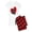 With Red Plaid Pant, variant on - Black Pug Heart - Women's Light Pajamas