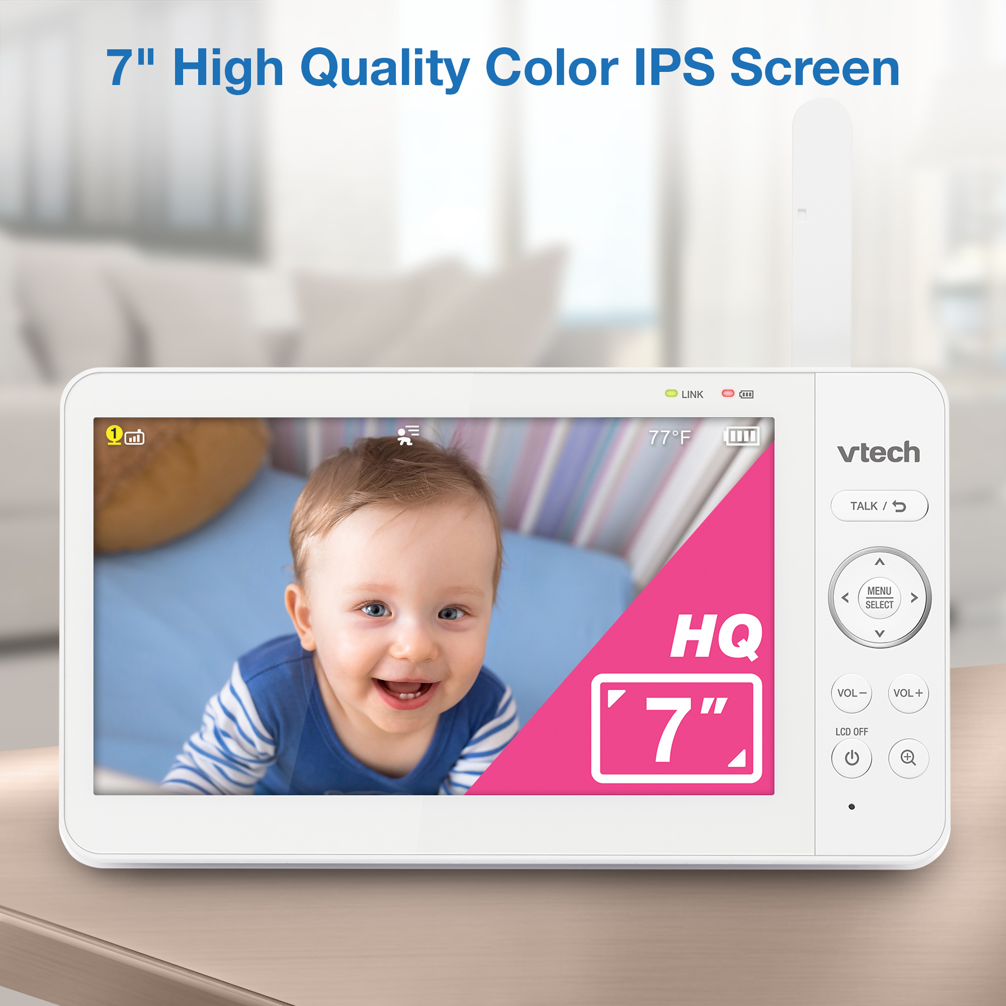 VTech Video Baby Monitor with Two Cameras, 7-Inch Display photo 3