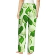 thumbnail image 3 of Pajama Pants Women, Cucumber green Sweatpants Soft Sleep Lounge Pants, Casual PJ Bottoms Pants with Pockets, 3 of 5