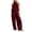Wine, variant on Gytharion Women's 2 Piece Outfits Summer Fashion Casual Sets Soild Color Sleeveless Halter Tops with Loose Wide-leg Long Pants