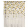 thumbnail image 2 of Weeping Flowers Sheer Curtains 45 Inches Long, Yellow Grey Spring Floral Rustic Burlap Light Filering Curtains, Breathable Simi Curtain Privacy Drapes for Kitchen Bathroom Small Window Treatment, 2 of 9