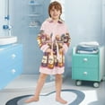 thumbnail image 5 of FORMRS Niños Bathrobe Unisex Hooded Robe Soft Plush Pajamas Sleepwear, Size 2-3T, Watercolor Jam, 5 of 7