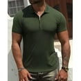 thumbnail image 7 of Iceglad Men's Polo Shirts Short Sleeve Performance Slim Fit Zip T-Shirts for Sports Golf Tennis, 7 of 7