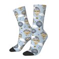 thumbnail image 2 of Uemuo Balloon Vintage Pattern Women's Crew Socks, Soft Durable Breathable Moisture-Wicking with Odor Control Cotton socks, 2 of 9