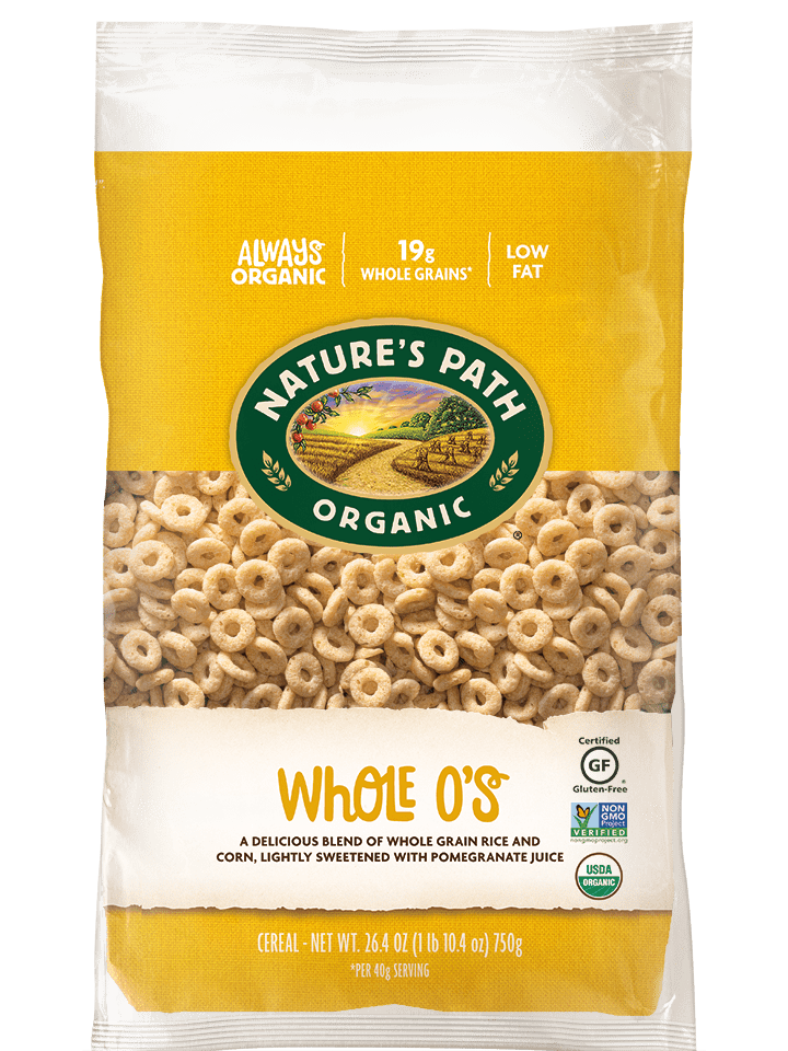 Nature's Path Organic Whole O's Cereal, Gluten Free, 26.4 oz Bag