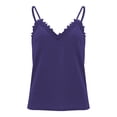 thumbnail image 6 of TRUBKH Camisole Tops for Women Spaghetti Strap Tank Top Crop Tank Tops for Women Racerback Tank Tops for Women V Neck Lace Lace Fashionable Camisole Vest Sleeveless Tops for Women Purple Xl, 6 of 6