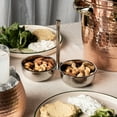 thumbnail image 3 of Handcrafted Copper Double Bowl Stand, Color Chrome, 3 of 8