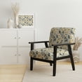 thumbnail image 2 of Designart "White And Beige Minimalist Floral Bedding I" Upholstered Floral Accent Chair and Cottage Arm Chair - Multiple Color & Pattern, 2 of 7