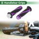 thumbnail image 2 of Kit de cubiertas de empuñaduras de motocicleta de 7/8" 22mm 15/16" 24mm, empuñaduras de acelerador de aleación de aluminio y goma para motocicleta, scooter, bicicleta, ATV, color púrpura, 1 juego, 2 of 7