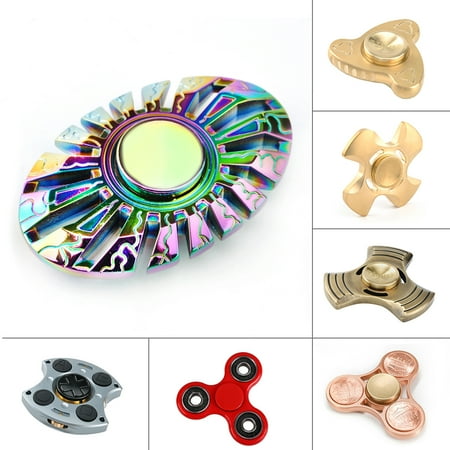 Mupoo 7 Type Rainbow Multicolor 606 Ceramic Ball Bearing Brass Zinc Alloy plastic 2 in 1 Cube Spinner Fidget (Best Bearing Type For Fidget Spinners)