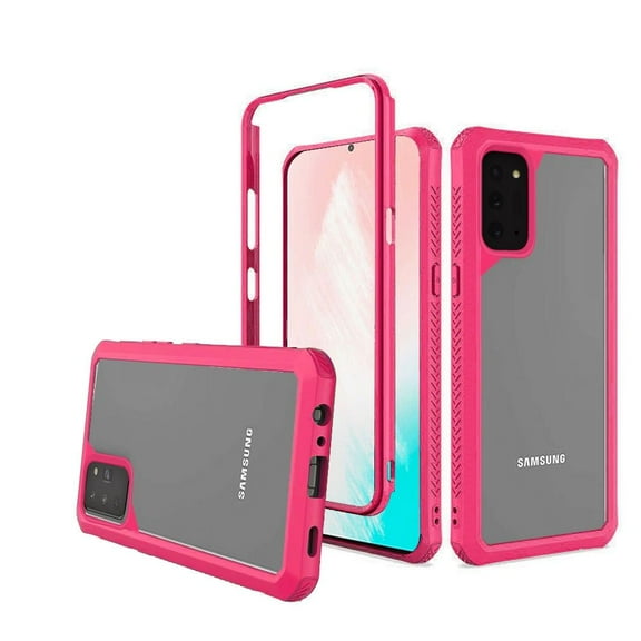 For Samsung Galaxy Note 20 Novel Transparent Clear Shockproof Cover Case - Hot Pink