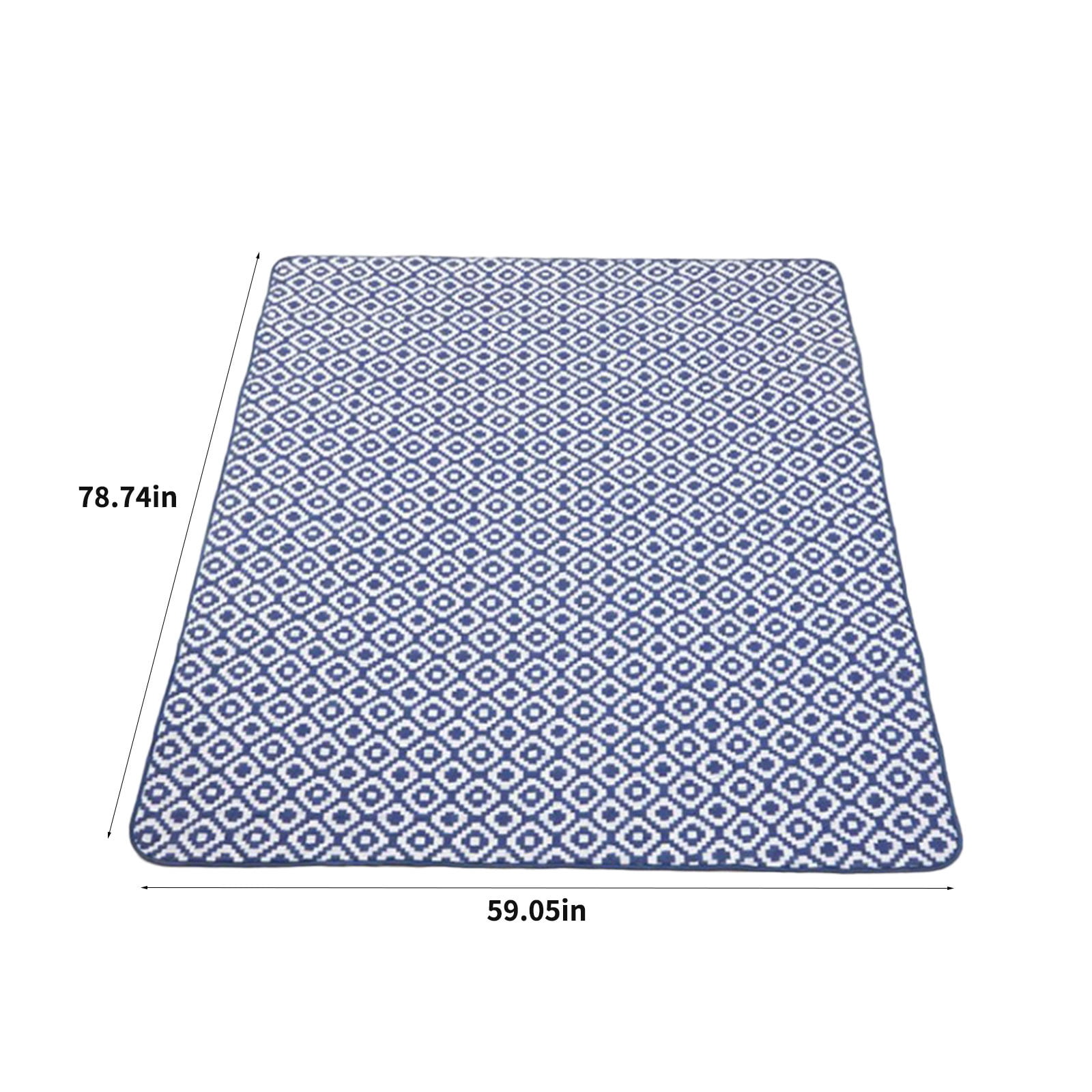 Esla Picnic Blanket, Waterproof Foldable, in Large 80x60in and Extra Large 80x80in, Cute Gingham Picnic Blanket, Portable Compact Beach Blanket