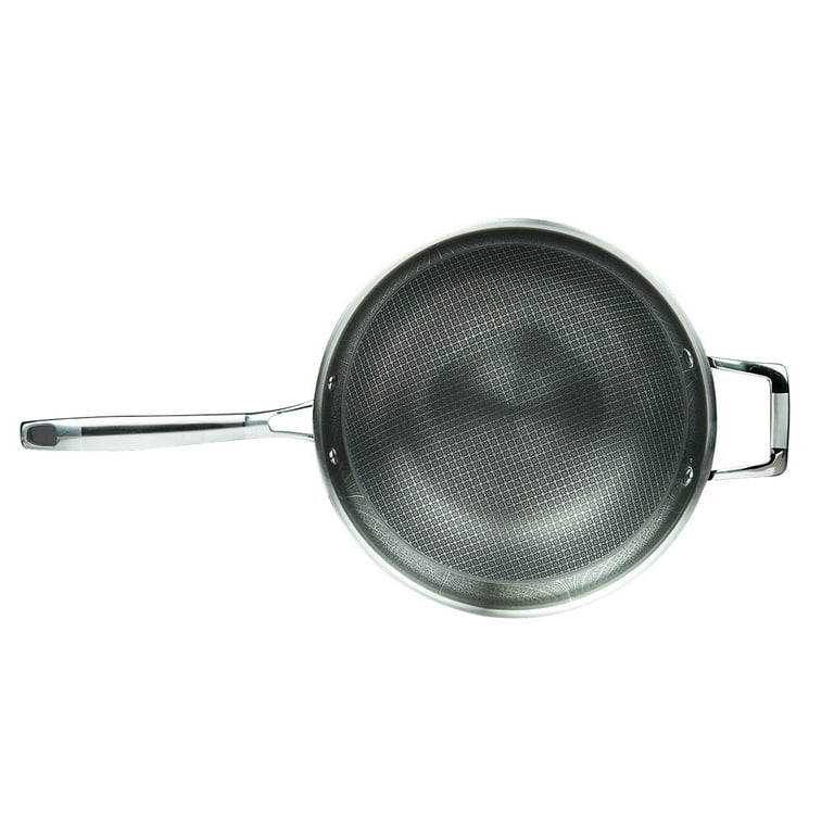 MasterPan 3-Ply Stainless Steel Premium Ilag Non-Stick Scratch-Resistant Wok, 11