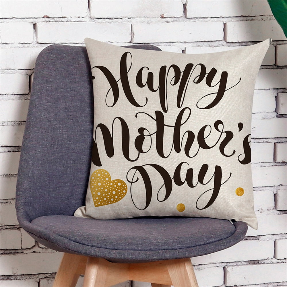 Home Decor Cushion Cover Happy Mother's Day Pillowcase Throw Pillow