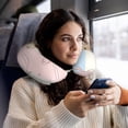 thumbnail image 6 of Travel Pillow Memory Foam, Head Neck Support Airplane Pillow For Traveling, Car, Home, Travel Neck Flight Pillow 12 Inches Bows And Bells, 6 of 8