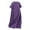 Purple, variant on Meichang Women's Summer Casual Dresses Retro Cheongsam Cotton Linen Midi Dresses Solid Short Sleeve Side Slit Dresses Loose Fit Vacation Dresses Light Blue XXL