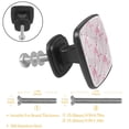 thumbnail image 2 of 4 Pcs Cabinet Handle Drawer Pulls Flamingo Knobs with Screws Square Furniture Office Cabinet Knob Decoration, 2 of 5