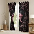 thumbnail image 4 of Feelyou Princess Kawaii Bow Black Out Curtains for Kids, Black Pink Bowknot Curtains Pack of 2 (42x63 Each), Modern Fashion Style Bedroom Curtains, Curtains and Drapes Decor, 4 of 7